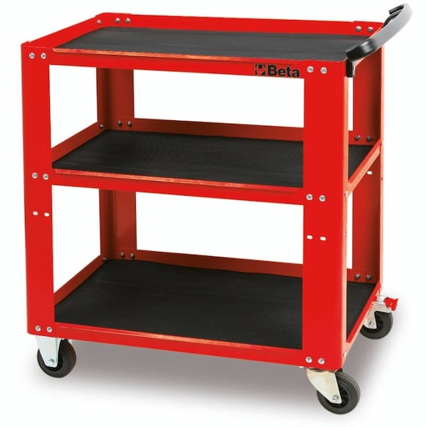 Steel Tool Cart, 3 Shelves, 440 Lbs